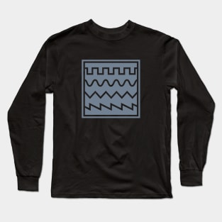 Synthesizer Waveforms Grey Long Sleeve T-Shirt